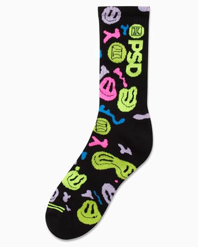 PSD Men's Novelty Crew Socks - Cushioned Comfort Mid-Calf Funny Graphic Dress Socks for Men (Sizes: 6-12.5)4