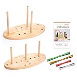 Ackitry Double Sides Bow Maker for Ribbon, Holiday Wreaths,Wooden Wreath Bow Maker Tool for Creating...