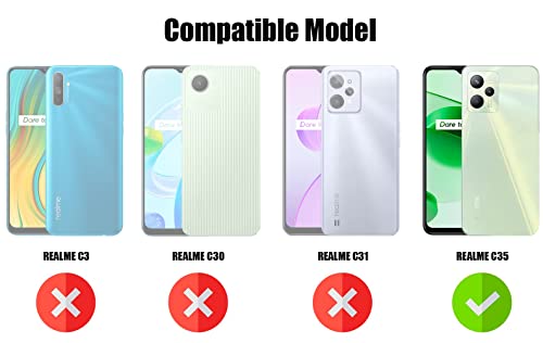 Image of Jkobi Back Cover Case for Realme C35 (Silicone Crystal Clear | Pure Camera Protection | Soft and Flexible for Charger and Headphone sockets | Shockproof Bumpers | Transparent)