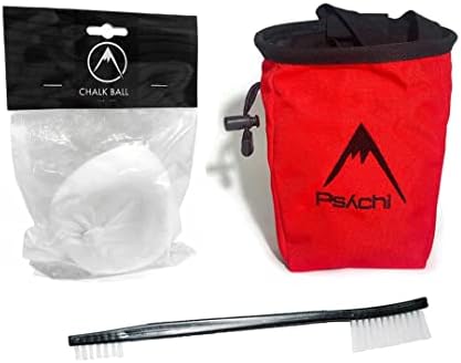 Psychi Bouldering Climb Climbing Starter Pack Bundle with Chalk Bag Chalk and Brush