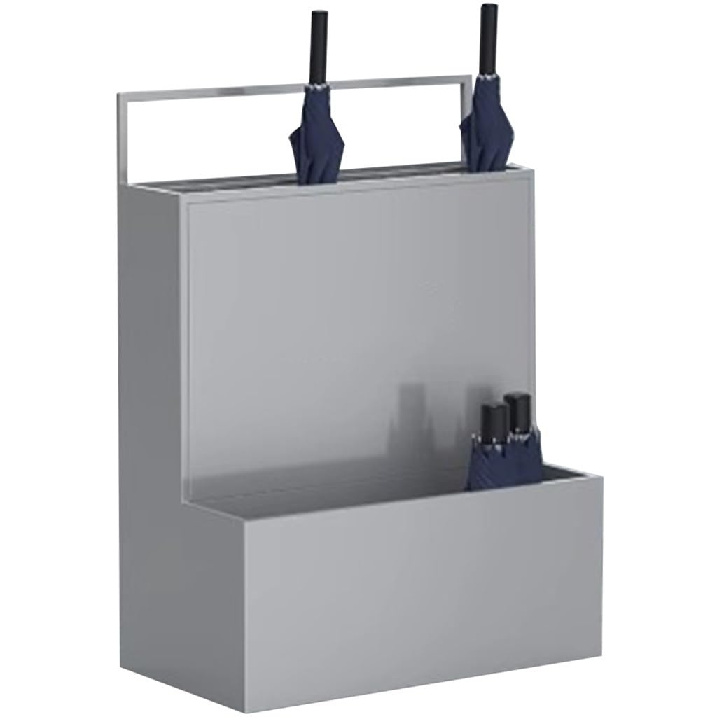 SBJKLYRN umbrella stand, Large Capacity Partition For Shopping Malls Umbrella Bin With Water Tray, Business Gift(Grey)