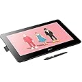 Wacom Cintiq Pro 16 Tavoletta grafica, Risoluzione 4K per professionisti dell’arte e progettazione, Display 15.6”, Multi-touch, 98% Adobe RGB, Penna sensibile alla pressione, Tasti ExpressKey