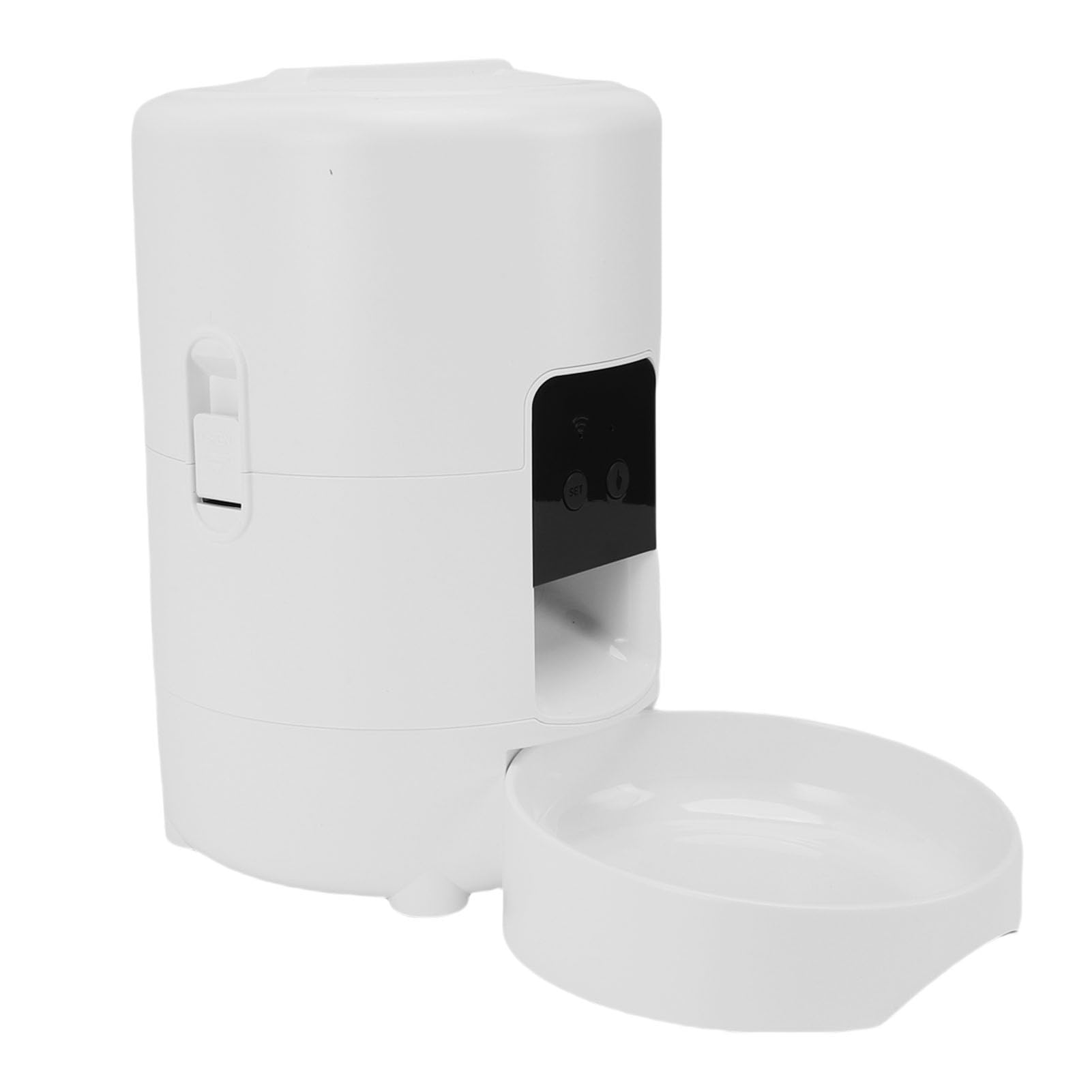 Fabater Dispenser di Cibo per Gatti Intelligente a Doppia Alimentazione App con Telecomando Alimentatore per Animali WiFi di Grande capacità 2L per la Cura degli Animali Domestici (WHITE)