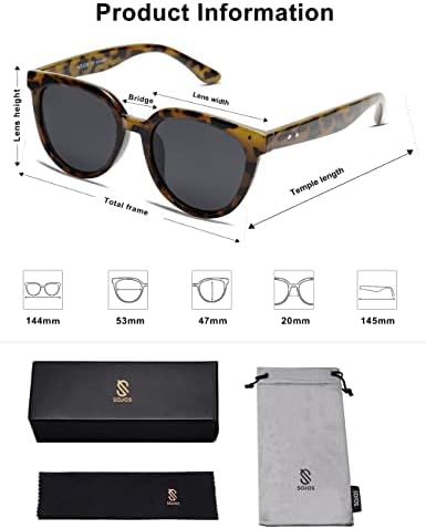 SOJOS Round Polarized Sunglasses for Women Fashion Trendy Style UV Protection Lens Sunnies Sunglasses SJ2175 5 SOJOS Round Polarized Sunglasses for Women Fashion Trendy Style UV Protection Lens Sunnies Sunglasses SJ2175