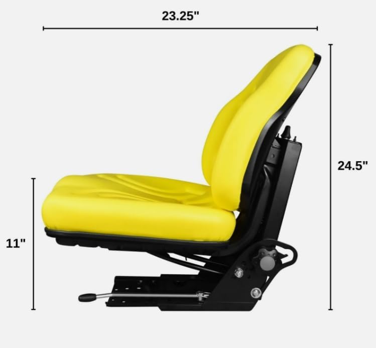 Yellow Suspension Tractor Seat for 5045E 5055E 5065E 5075E, Replacement for John Deere OEM
