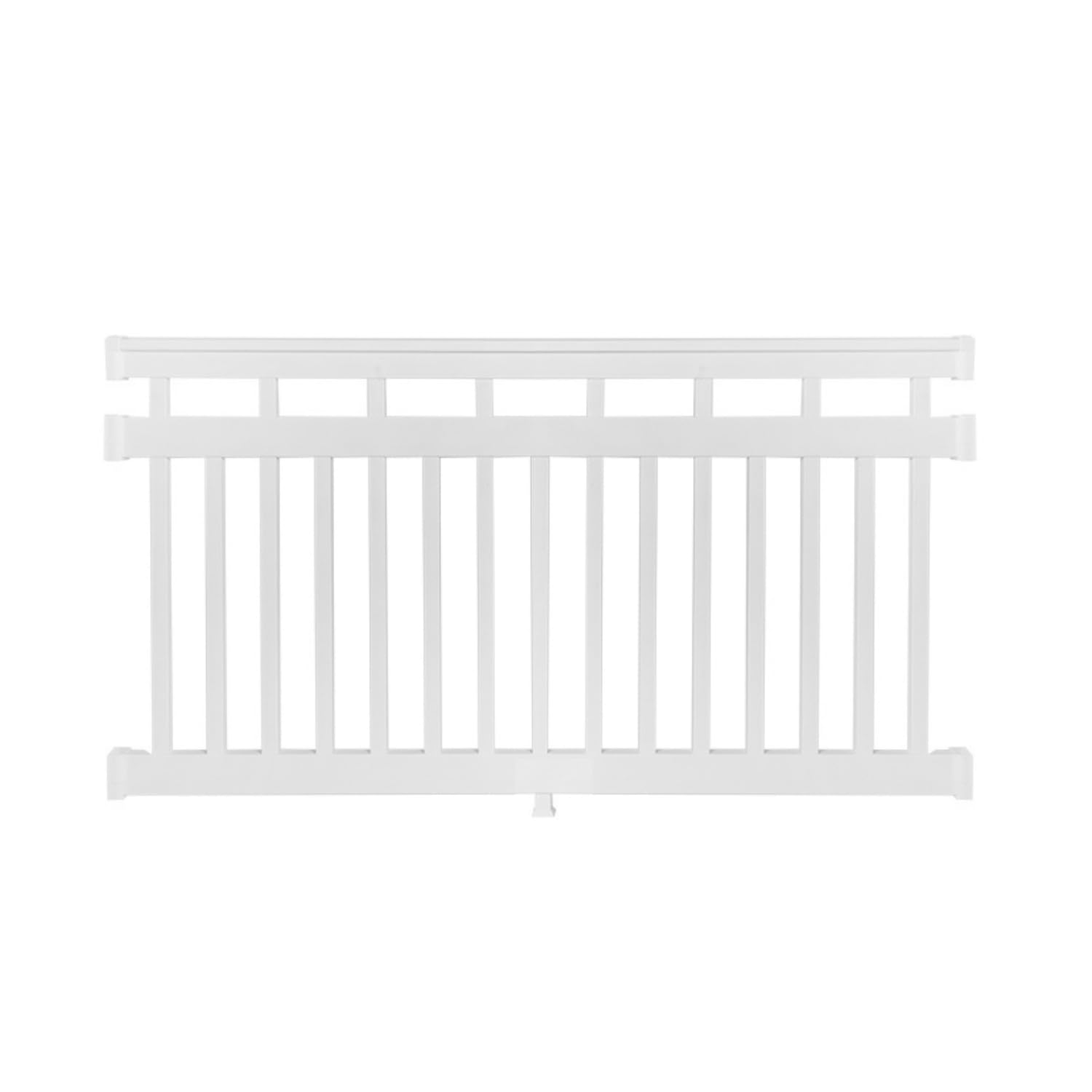 Weatherables Cheshire Porch and Deck Railing Kit – Vinyl Railing Kit for Decks, Porches, Balconies, and More, Versatile Outdoor Railing (White, 42" X 6')