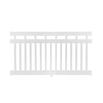 Weatherables Cheshire Porch and Deck Railing Kit Vinyl Railing Kit for Decks, Porches, Balconies, and More, Versatile Outdoor Railing White, 42" X 6