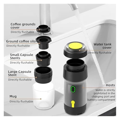 Machine à café d'extérieur for camping et mini machine à expresso de voyage rechargeable - 3