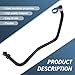 Flygun 1 PC Car Coolant Hose, Bendable Durable Automotive Radiator Hose for Engine, High Performance Vehicle Seal Pipe, Compatible with Cruze Opel Replacement OEM #13251447 1340838 (Black)
