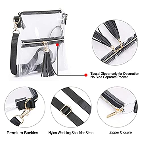Transparent Tassel Shoulder Bag Clear Messenger Bag For Daily Going Out Beach Travel Shopping Concerts3
