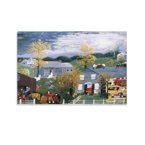 LZTEN Buy Art Reproduction Untiled by Grandma Prints   Póster de Moisés para pared, pinturas al óleo, sin marco, 30,5 x 45,7 cm