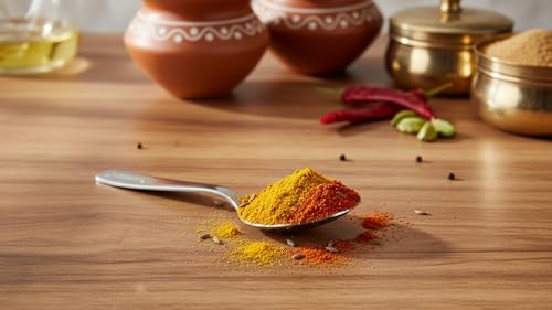 Image of Kanshita's Rasoiware Stainless Steel Small Masala Spoon Set of 6 | 10.5 cm Multipurpose Mini Spoon for Spice Jars, Tea, Sugar & Condiments