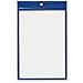 StoreSMART® - 6 x 9 inches - Open Short - Blue Rigid Vinyl Stitched Pocket - 25-Pack - T85203S-B-25