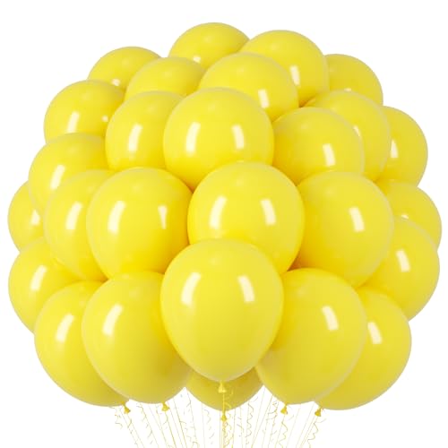 Image of Voircoloria Yellow Balloons, 66pack 12inch Yellow Latex Party Balloons for Graduation, Wedding, Birthday, Gender Reveal, Baby Shower, Anniversary, Sunflower and Honeybee Theme Party Decorations