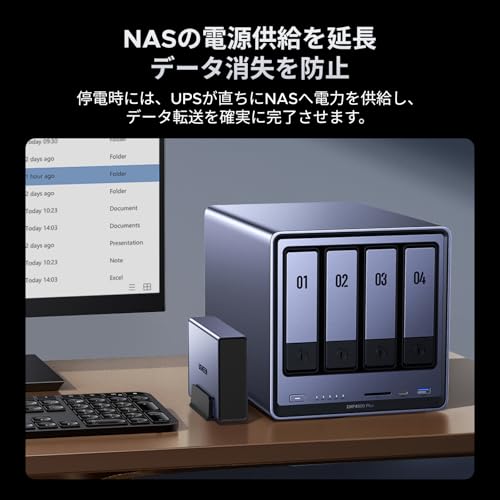 Image of UGREEN NAS DXP4800 GT & US3000 UPS 12000mAh Uninterruptible Battery Power Supply Bundle with UGREEN NAS DXP4800GT 4-Bay with 144TB Storage Capacity
