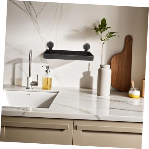 Étagère murale de salle de bain sans perçage avec support stable en verre - 7