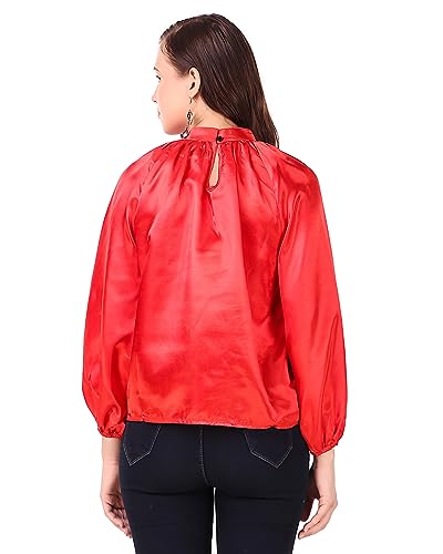 Image of BoheeWohee Women's Full Sleeves Casual Satin Top