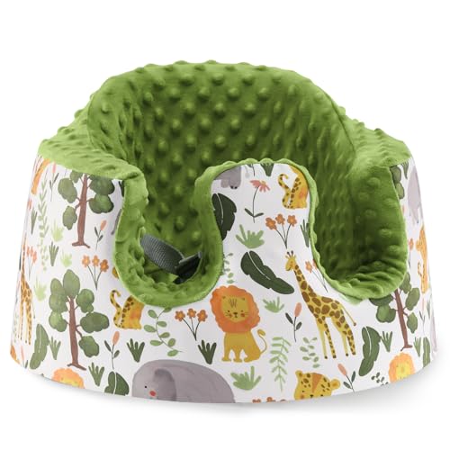 Image of Seat Cover Compatible with Bumbo Floor Seat Only, Breathable Baby Bumbo Seat Cover,Soft Bumbo Floor Seat Cover for Baby Girl Boy, Excluding Pacifier(Green)