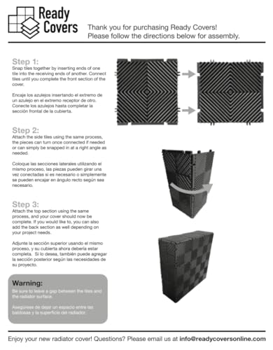 image for Ready Covers EZ Connect Cover - Vented Safety Steam Radiator Cover/Pro