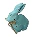 Produktbild LUOEM Holz Osterhase Osterdeko Ostern 3D stehend Kaninchen Hasen Figuren Tischdeko (Blau)