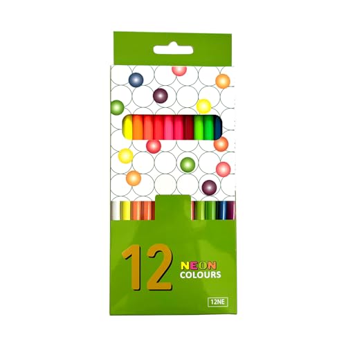 12色の蛍光色の色鉛筆のデッサン専門の木のぬりえの鉛筆の学生の子供のぬりえの鉛筆