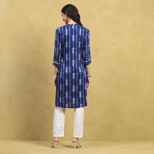 Image of Rangriti Women's Rayon Printed Straight Kurta