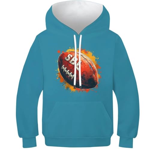 Sweat à capuche rugby enfant pour le collège et les entraînements de sport