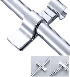 Supporto Soffione Doccia Regolabile 360° | In Acciaio Argento | Con Cacciavite E Viti - Foto 5