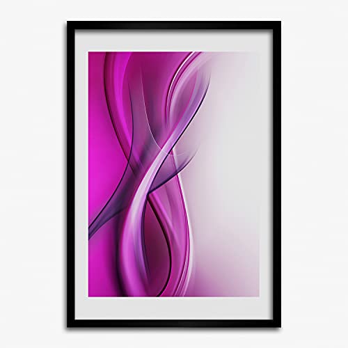 Peinture moderne de vagues Tulup avec cadre en bois 50x70 cm pour un intérieur serein
