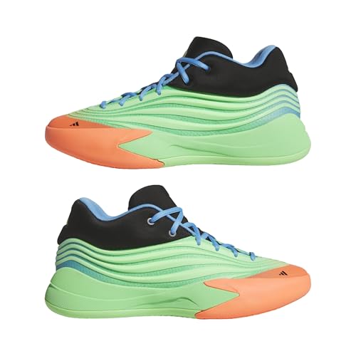 adidas Unisex-Adult Dame X Basketball, Lime Burst/Signal Coral/Blue Burst, 8 - image 7