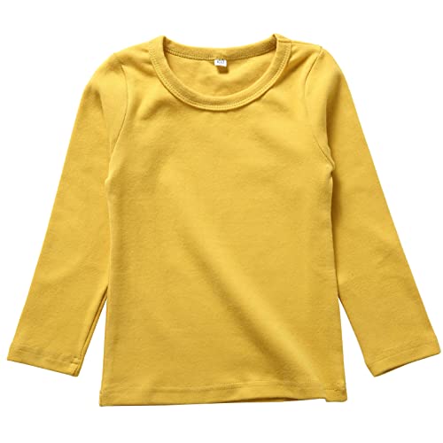 Toddlers Long Sleeve T-Shirt Soft Cotton Top Tees for Girls and Boys 1-Pack