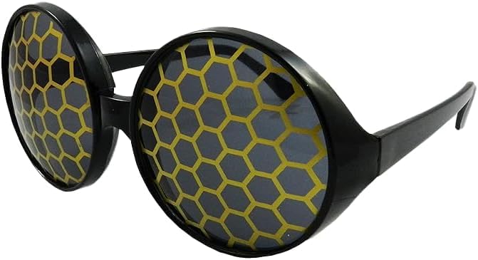 Image of FancyPants FunTime Bee Fly Sunglasses, Bumble Bee Accessory for Kids and Adults, Fun Oversized Bug-Inspired Glasses