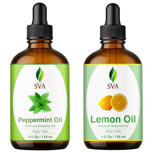 Pack Aceites Esenciales Menta y Limón 4 oz SVA ORGANICS
