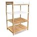 Produktbild NORDIC osoltus Küchenregal Badregal Bambus und weiß lackiertem Holz 112282