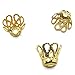 Beading Station 100-Piece Filigree Flower Cup Shaped Bead Caps, 7mm, Gold
