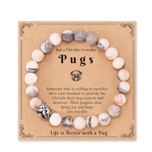 Pug Gifts for Dog Lovers Dog Mom Gifts for Dog Moms Women with Message Card
