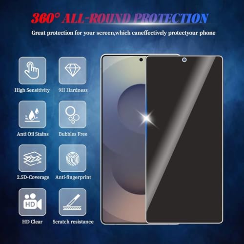 Image of ZARALA Privacy Hydrogel Screen Protector for Samsung Galaxy S26 Plus Anti-Spy Flexible TPU Private Protective Film, Anti-Scratch Anti-Peeping Ultra-Thin Soft Hydrogel Protective Film