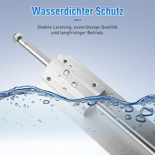 Hubkolbenmotor,Hubkolben Linearaktuator,DC 24V Einstellbarer Teleskop,Linearantrieb DIY mit Drehzahlregler,Hub 3-15cm,mit Ende Verbinder