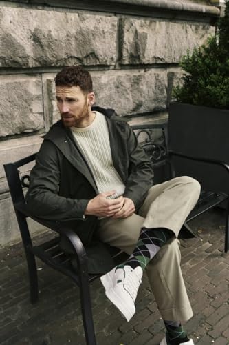 Burlington Heren King Kousen ademend duurzaam biologisch katoen platte naad voor drukvrije teen modieus met argyle business everyday ONE-SIZE-FITS-ALL als geschenk 1 Paar - Afbeelding 6