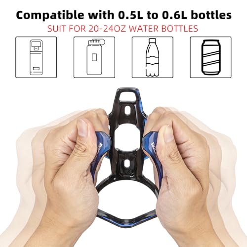 Image of ROCKBROS Bike Water Bottle Holder Ultra-Light Durable Bicycle Bottle Cages with Screws Tool, Universal Bike Cup Holder for Road MTB Mountain Bikes Cycling Accessories(2 Pack, Multi-Color)