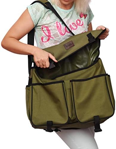 Arcadian XL Dog Game Bag Extra Large Size, Durable, Waterproof, Multiple Pockets, Multi Use Fly Fishing Bag. Ideal Game Carrier or Fishing Tackle Bag. XL Green.