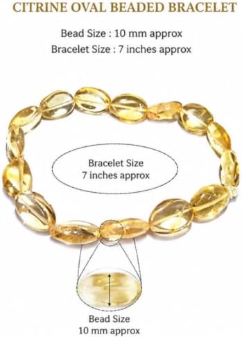 Exclusive Citrine 10 MM Beaded Bracelet Crystal Healing Positive Energy Fashion Jewelry Men Women Gift image 5