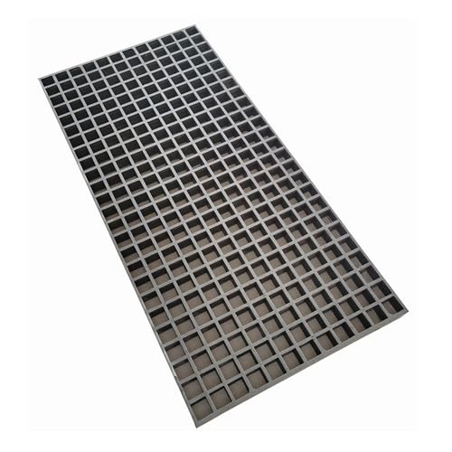 INTSUPERMAI Floor Grating 3.3ft*1.6ft Fiberglass FRP Grating FRP Grating Drainage Grid Plate Grid Cover Plate for Outdoors&Indoors,One Piece,Gray