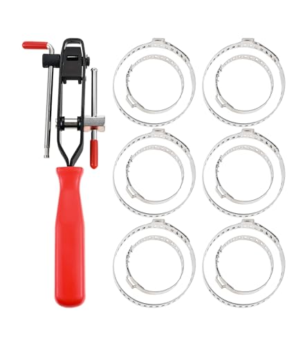 Mtsooning 13Pcs CV Joint Banding Boot Axle Clamp Pliers Kit,Automotive Universal Adjustable Drive Shaft CV Boot Band Crimp Clamps,Stainless Steel CV Joint Boot Band Clamps for Most Cars