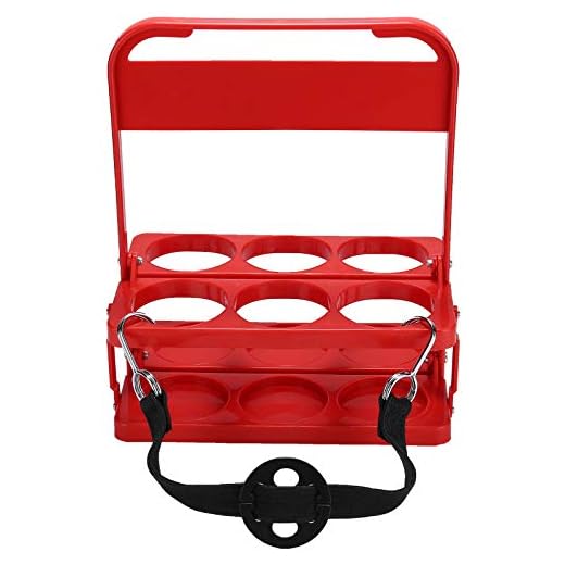 Foldable Plastic Drink Carrier, Beverage Delivery Holder Compatible with Grubhub Doordash Instacart Postmates Eats Car Drivers, Catering, Restaurant (Red)