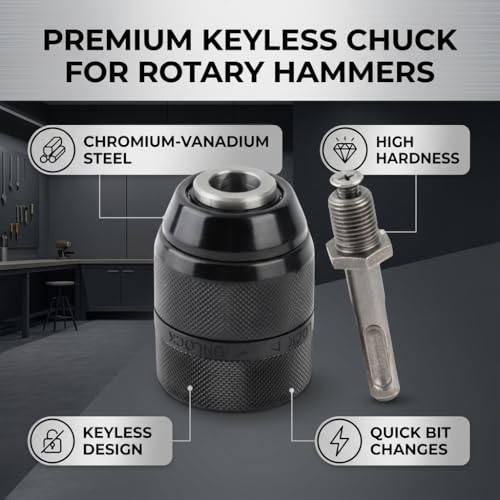 Keyless Metal Drehmaschinen-Bohrer-Sparwandler, Hohe Härte 2-13 Mm Kapazität mit -Adapter für Elektrischen Hammer