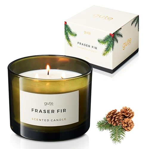 Fraser Fir 3-Wick Festive Winter Scented Soy Candle Reed Diffuser 17oz - Winter & Seasonal Home Fragrance, Aromatic Diffuser Set, Non-Toxic Candles, Forest Pine - Inspired by Winter Trees