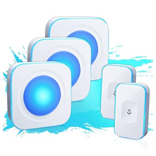 Wireless Doorbells for Home Hearing Impaired Doorbell 2 Buttons & 3 Receivers Flashing Light Wireless Doorbell for Office Classroom Bedroom 1200Ft 36 Ringtones 4 Volume JSIEEM(White)