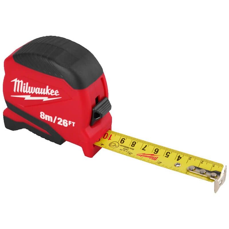 Milwaukee 4932498781 GEN II Compact Tape Measure 8m/26ft