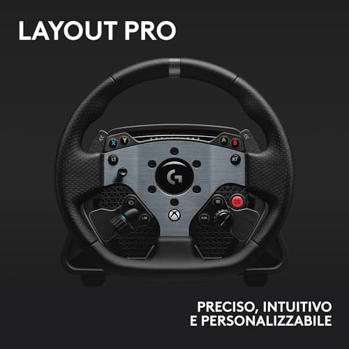 PRO Racing Wheel - Volante per PC, Xbox Series X|S, Xbox One, trasmissione diretta con forza di 11 Nm, feedback ultra-realistico, leve del cambio magnetiche, doppia frizione - Nero - Controller - Immagine 4